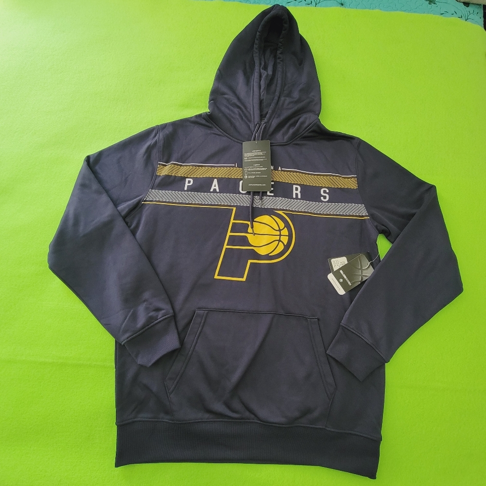 UNK Adult Medium Hood Seat Shirt Indiana Pacers NBA Basketball Long Sleeve Blue